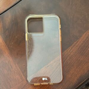 Case-Mate Transparent Phone Case with Gold Accents